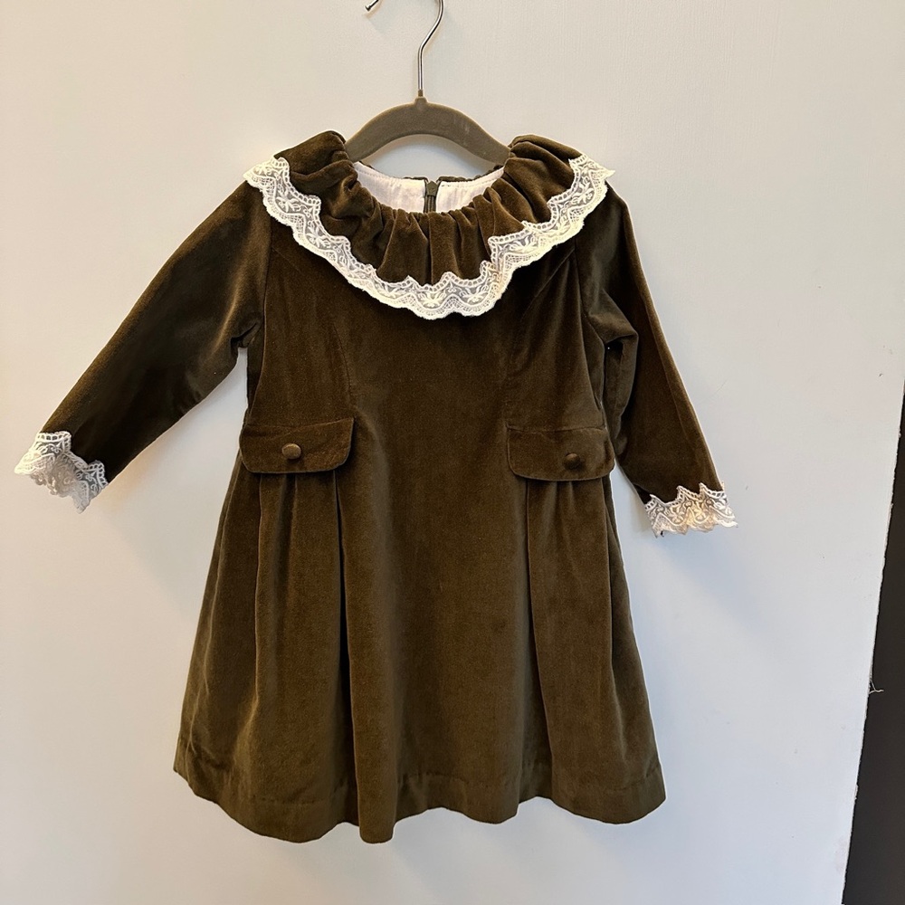 La Coqueta Maranta Velvet Dress, Size 4